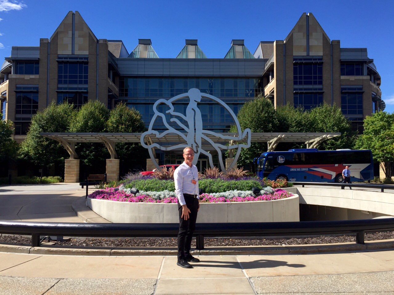 Martin McGeough outside Medtronic's HQ